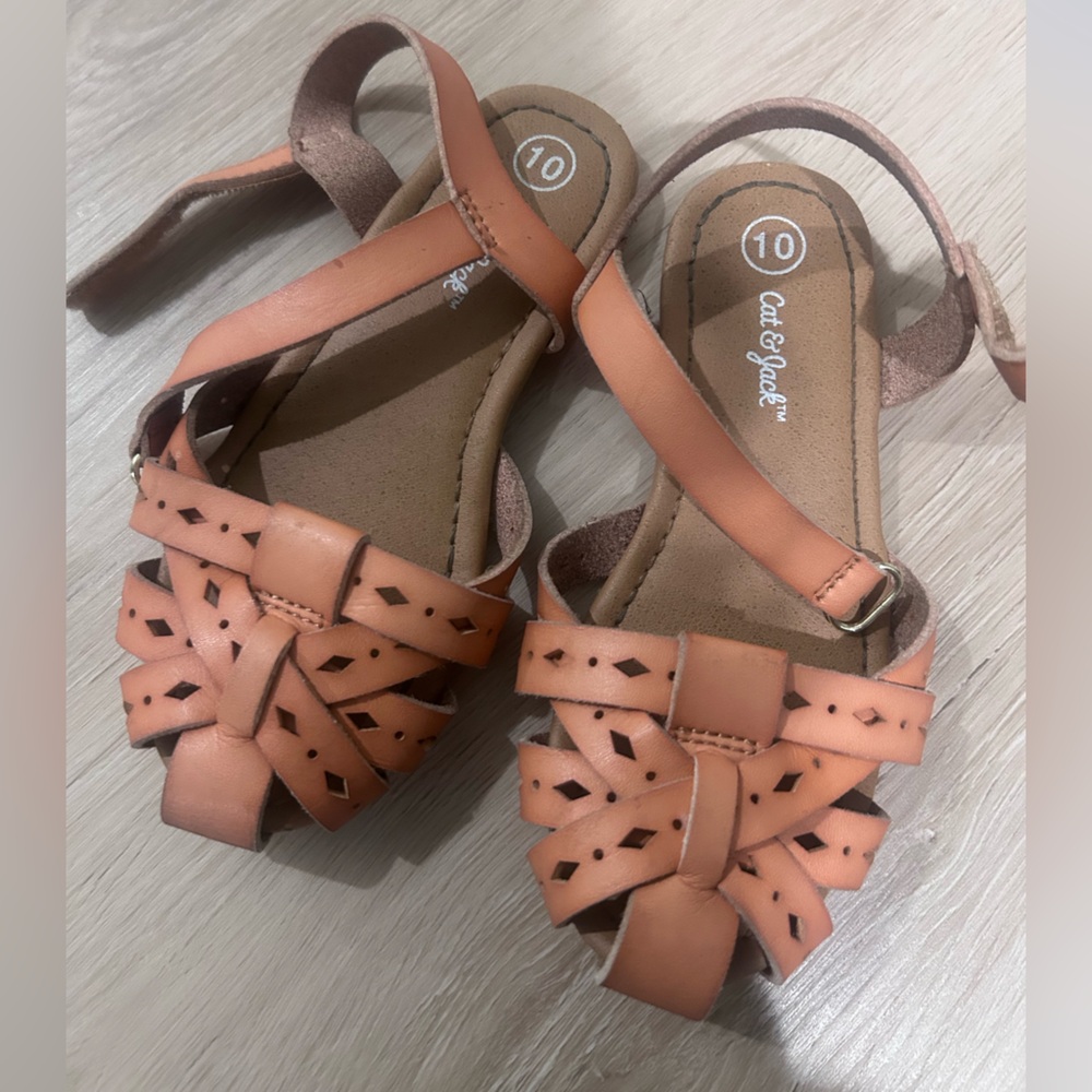 Cat & Jack Peachy Braided Front Girl's Sandals